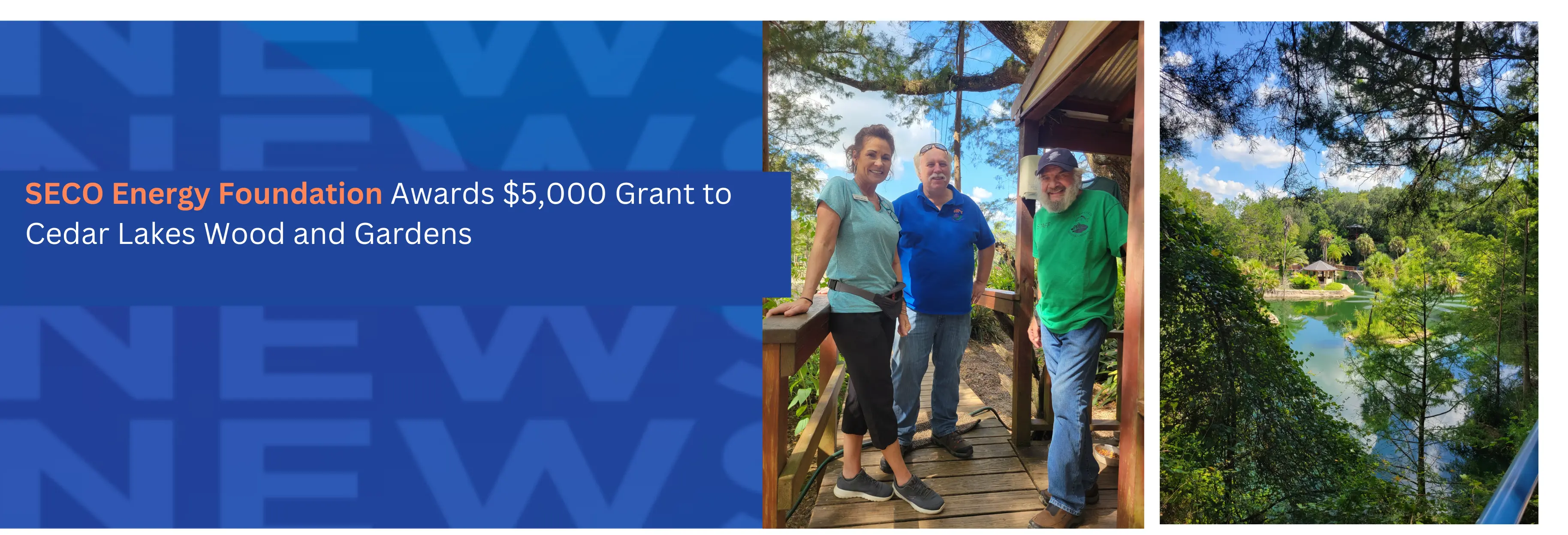 SECO Energy Foundation Sparks Conservation Education at Cedar Lakes Woods & Gardens with $5,000 Grant