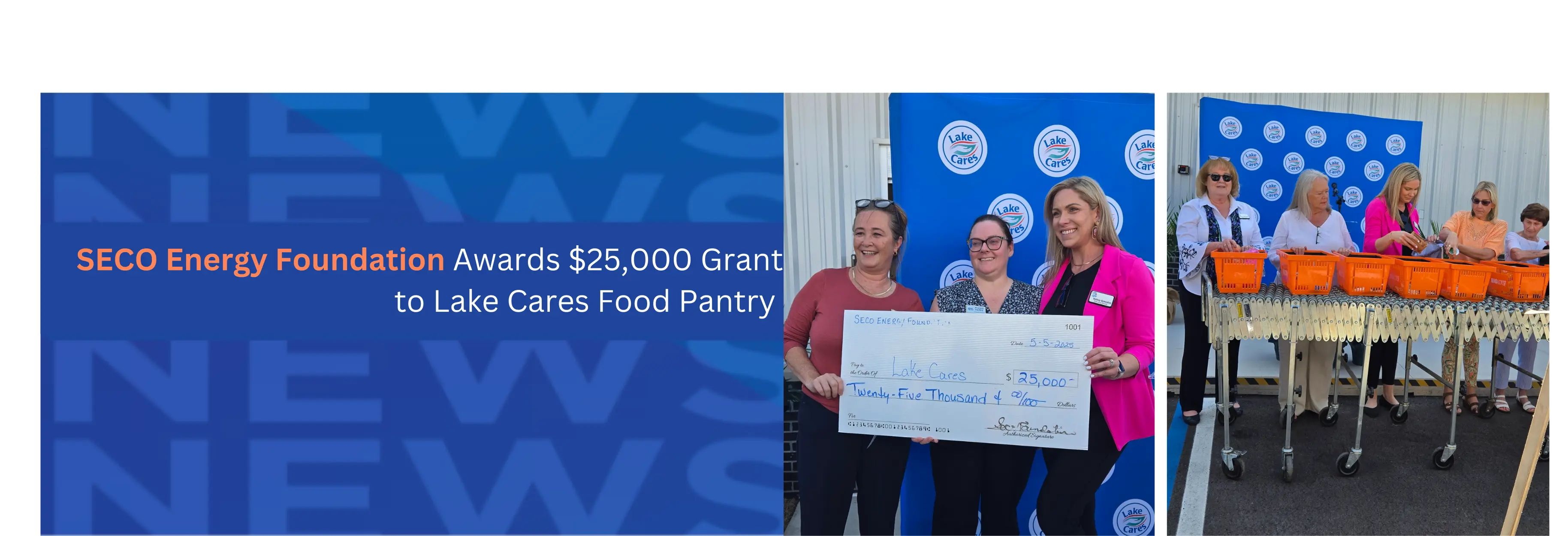 SECO Energy Foundation Powers Lake Cares Food Pantry with $25,000 Grant