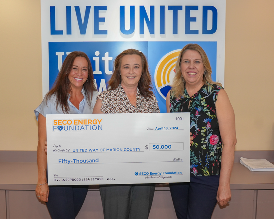 Marion County United Way accepting $50,000. grant from SECO Energy Foundation